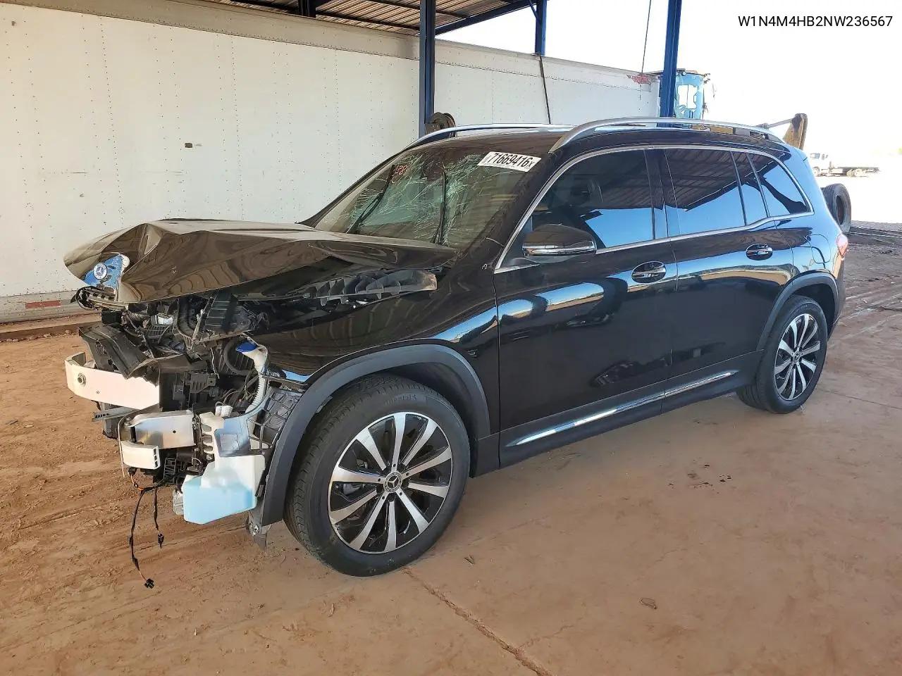 MERCEDES GLB 2022, VIN W1N4M4HB2NW236567