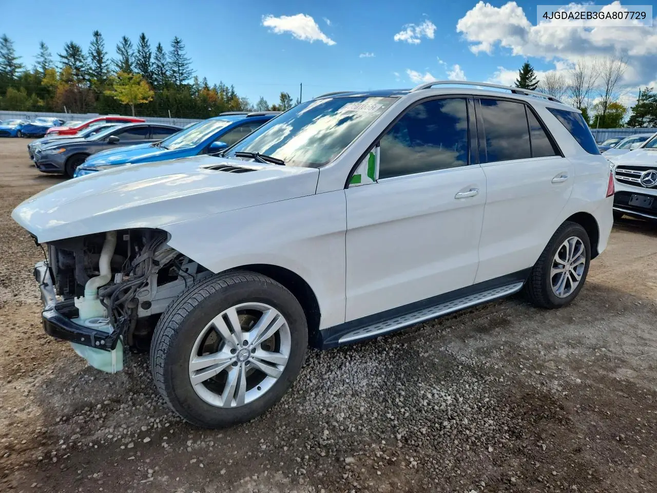 MERCEDES GLE 2016, VIN 4JGDA2EB3GA807729