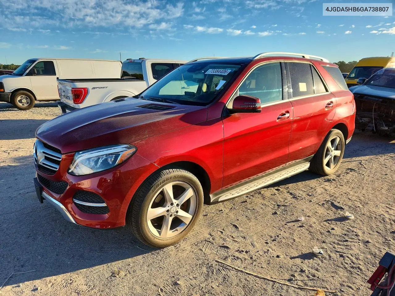 MERCEDES GLE 2016, VIN 4JGDA5HB6GA738807