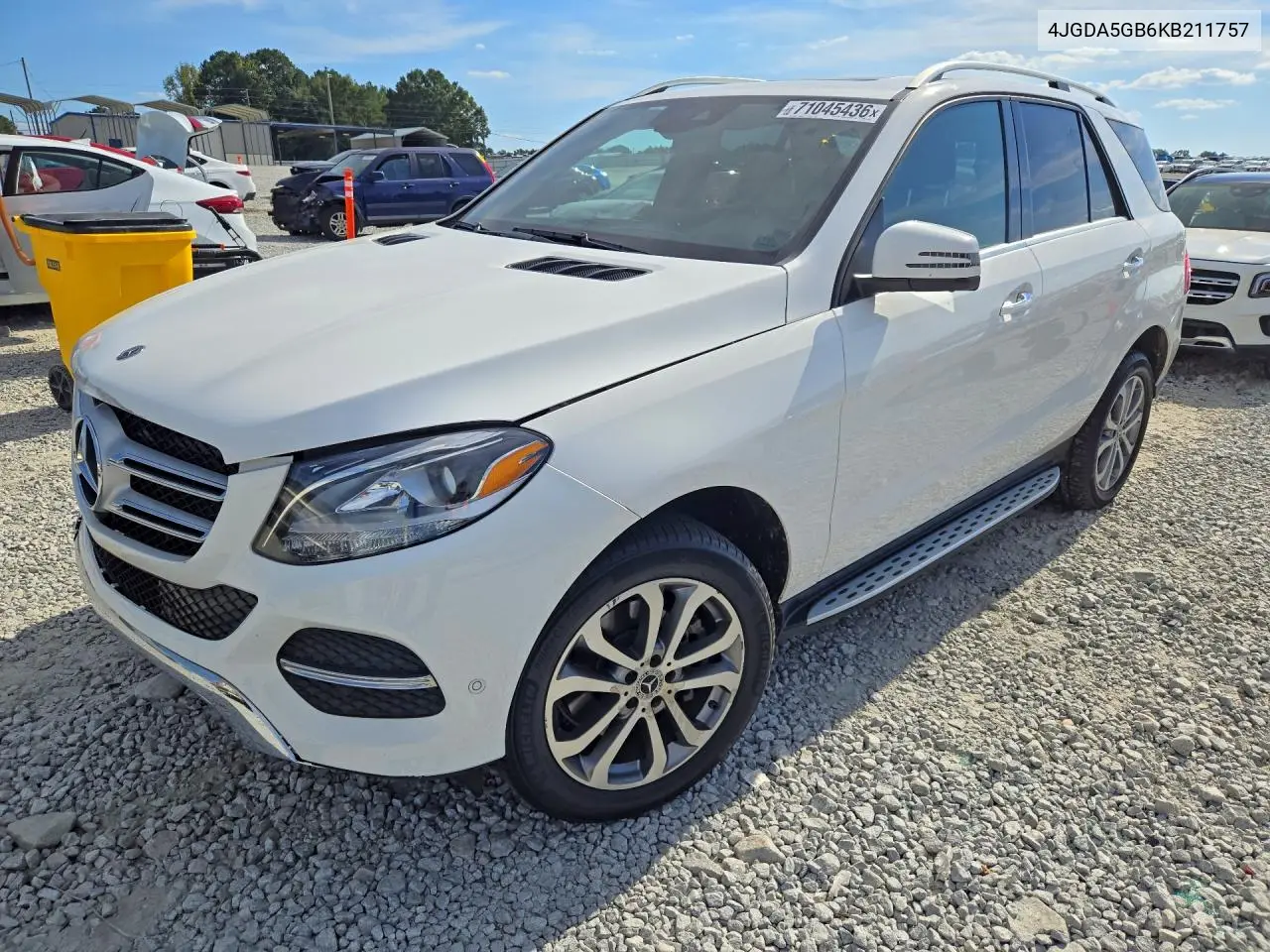 MERCEDES GLE 2019, VIN 4JGDA5GB6KB211757
