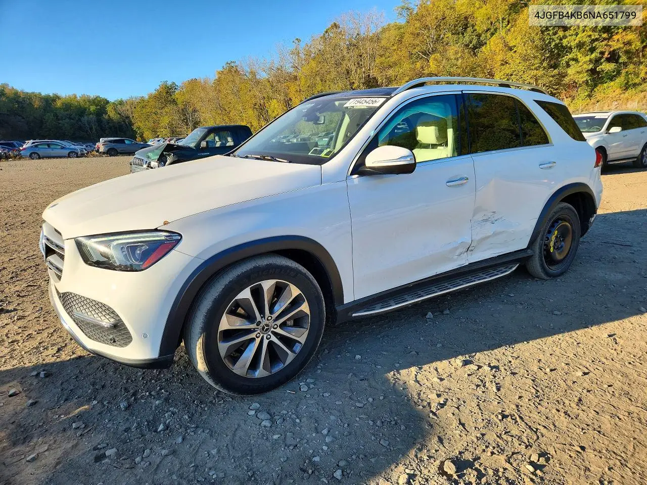MERCEDES GLE 2022, VIN 4JGFB4KB6NA651799