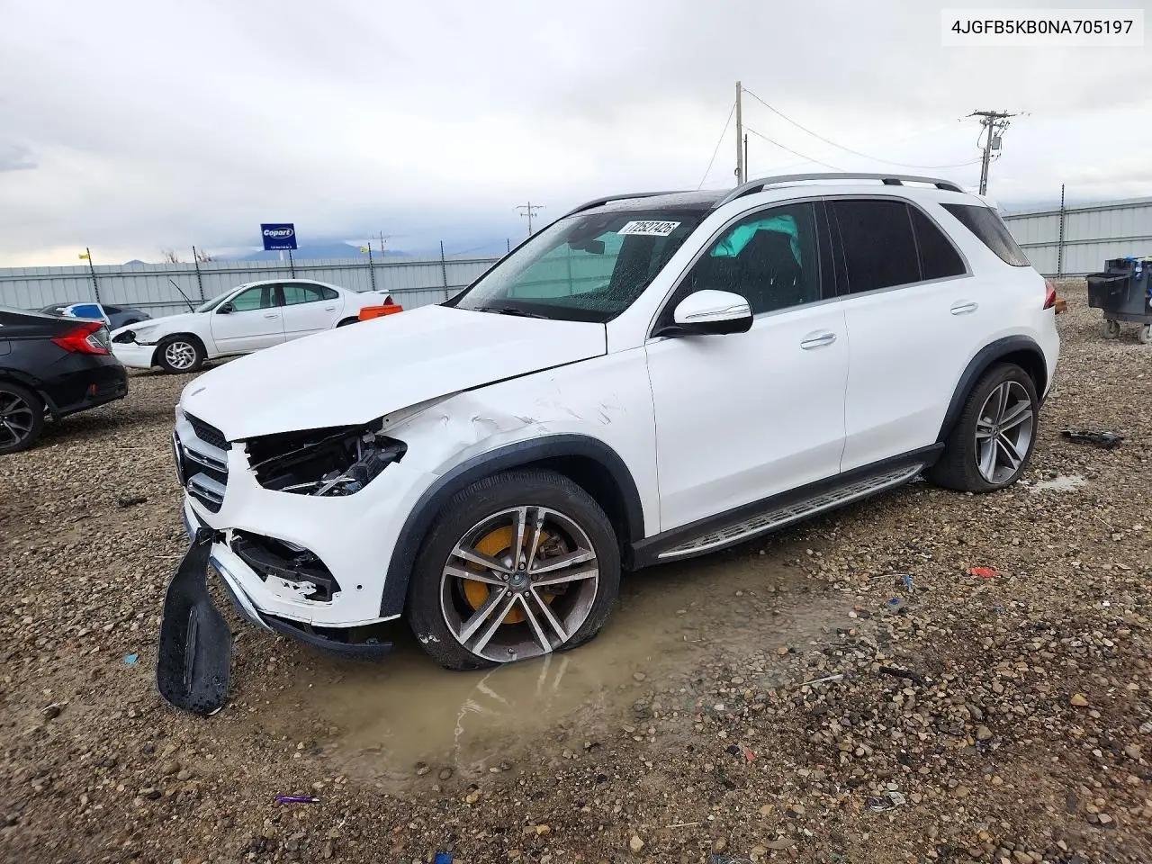 MERCEDES GLE 2022, VIN 4JGFB5KB0NA705197