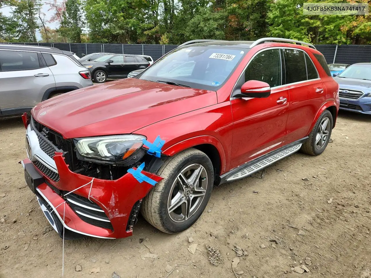 MERCEDES GLE 2022, VIN 4JGFB5KB3NA741417