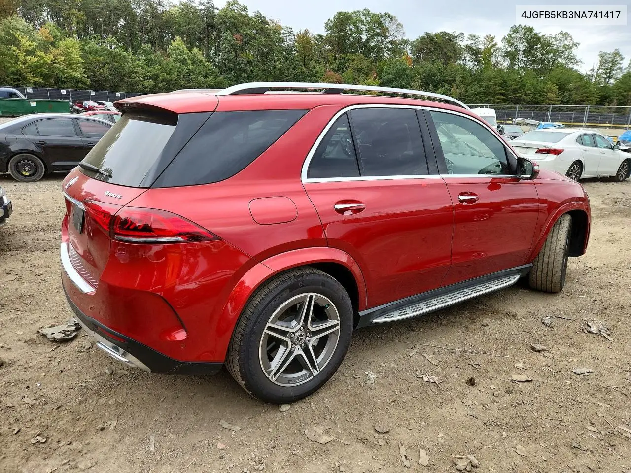 2022 MERCEDES GLE VIN 4JGFB5KB3NA741417 — фото 3