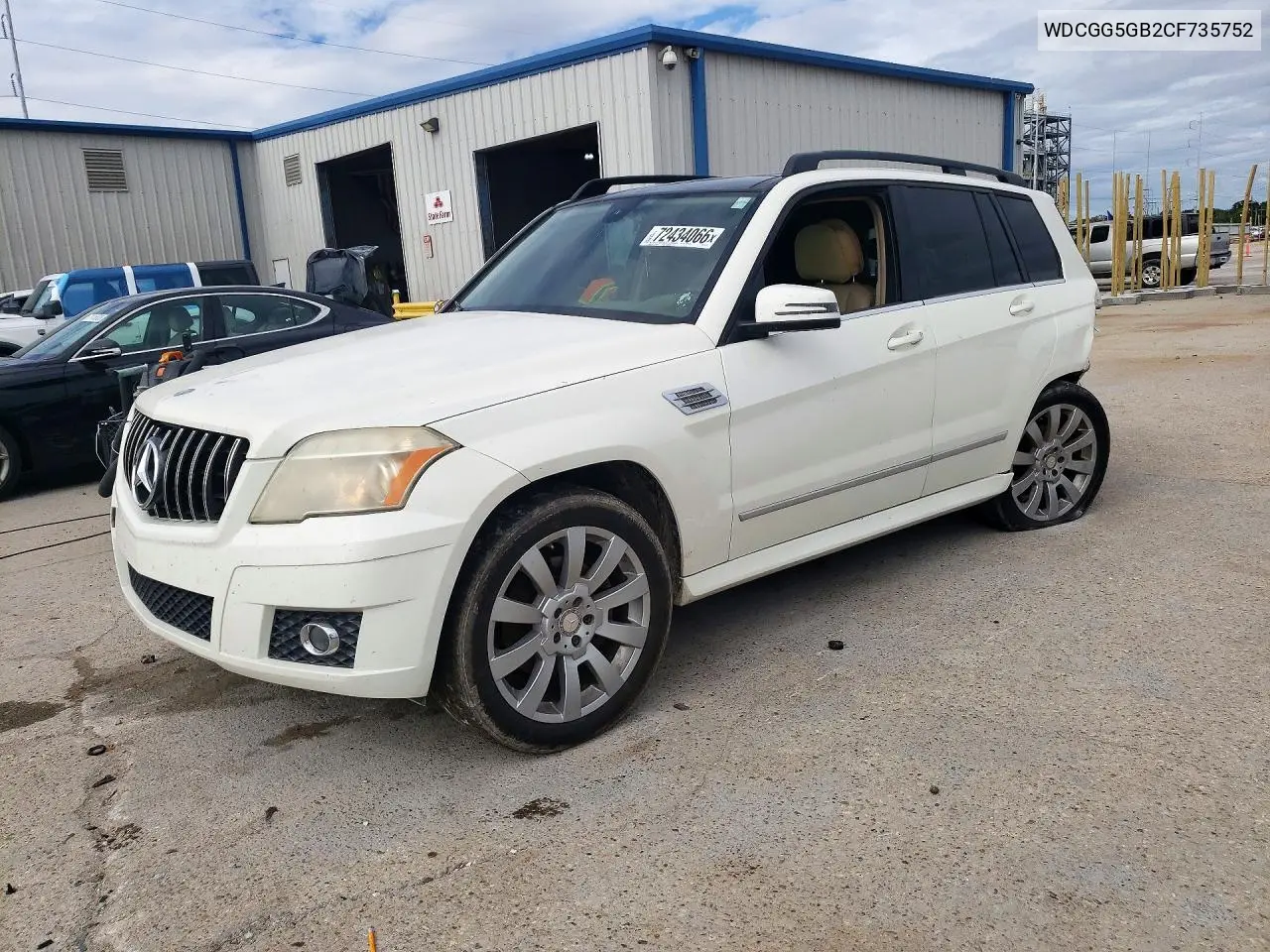 MERCEDES GLK-KLASSE 2012, VIN WDCGG5GB2CF735752