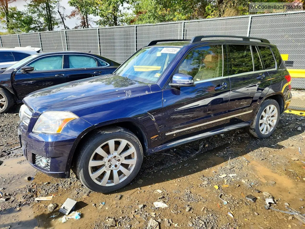 MERCEDES GLK-KLASSE 2012, VIN WDCGG8HB3CF756335