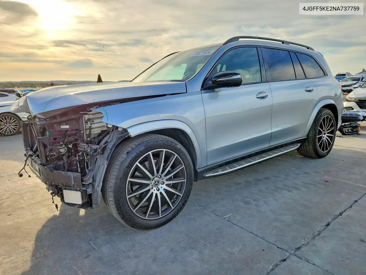 MERCEDES GLS-KLASSE 2022, VIN 4JGFF5KE2NA737759