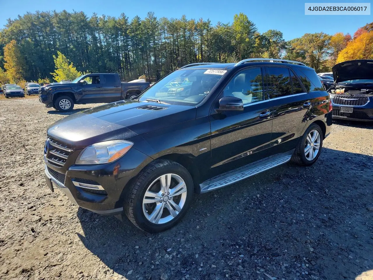 MERCEDES M-KLASSE 2012, VIN 4JGDA2EB3CA006017