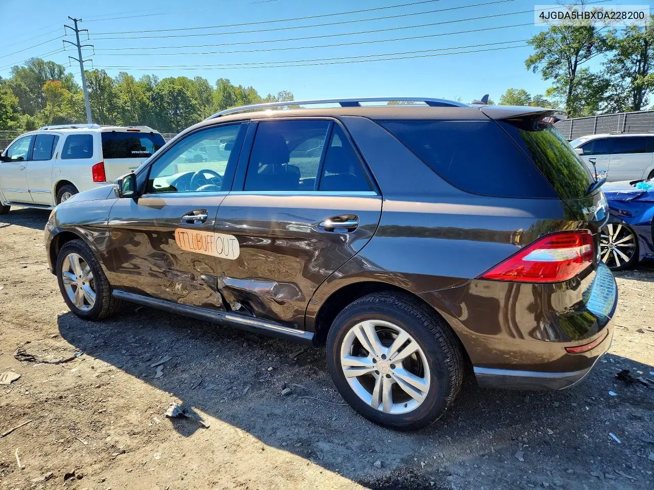 2013 MERCEDES M-KLASSE VIN 4JGDA5HBXDA228200 — фото 2
