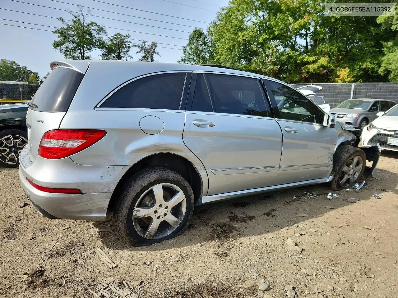 2011 MERCEDES R-KLASSE VIN 4JGCB6FE5BA115392 — фото 3