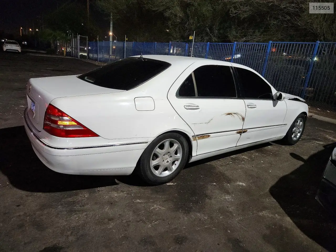 2000 MERCEDES S-KLASSE VIN WDBNG70J1YA115505 — фото 3