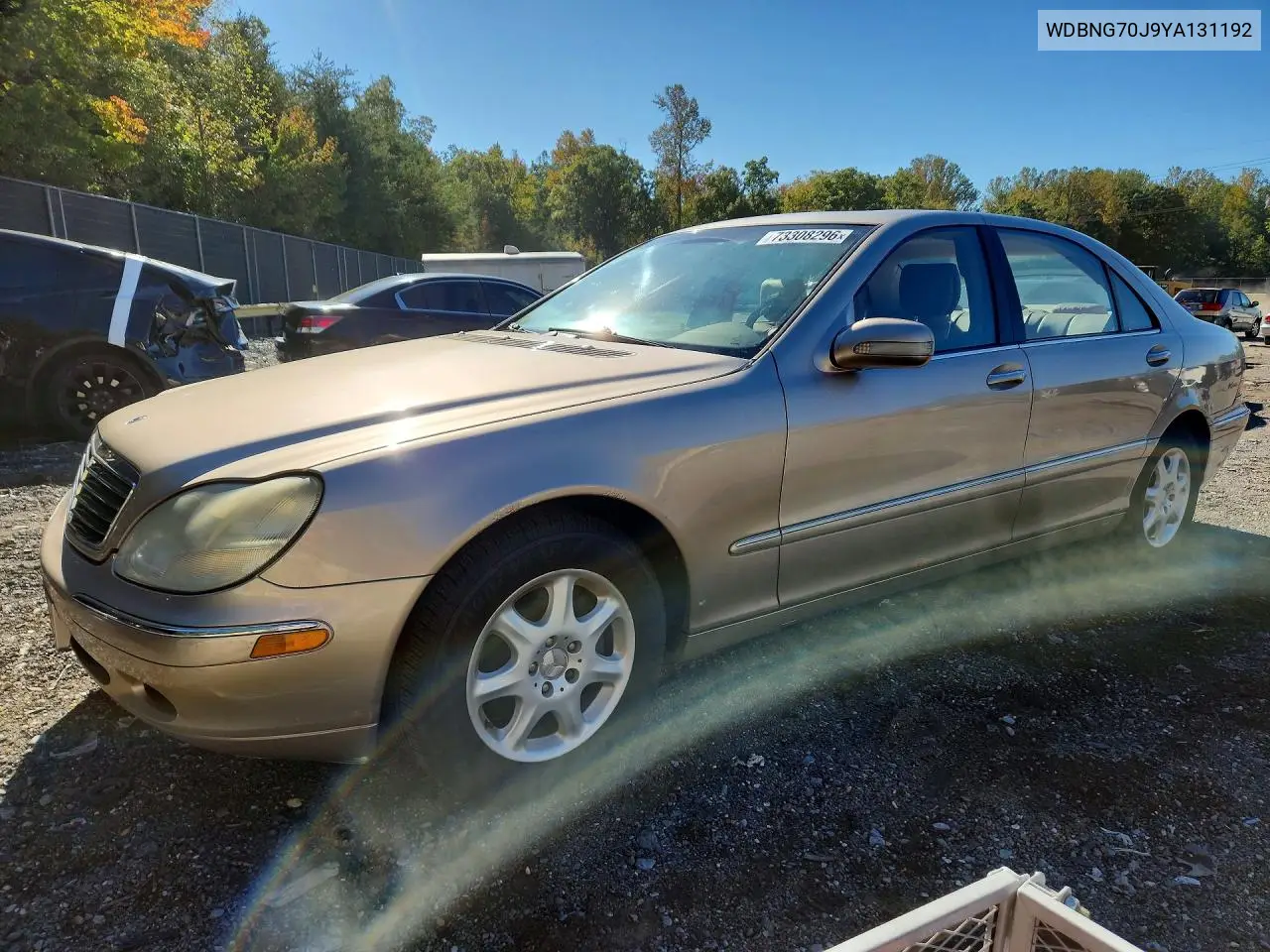 MERCEDES S-KLASSE 2000, VIN WDBNG70J9YA131192