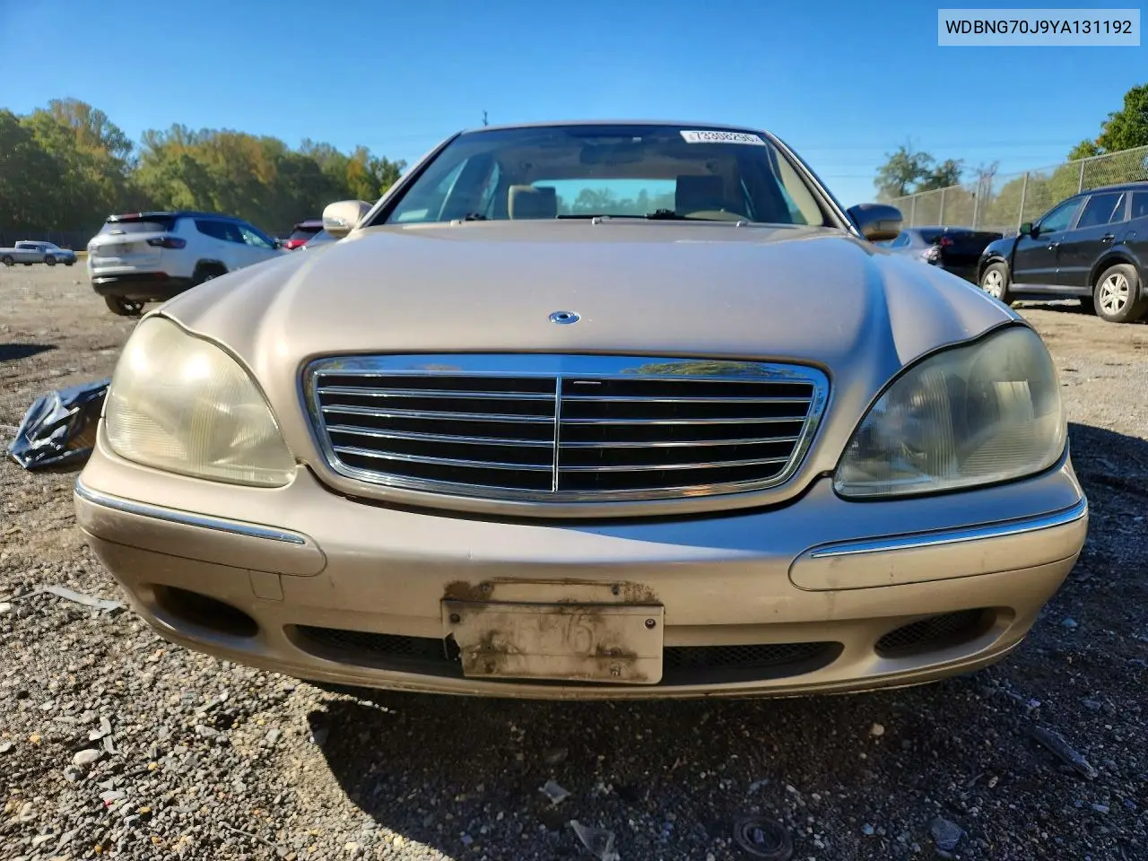 2000 MERCEDES S-KLASSE VIN WDBNG70J9YA131192 — фото 5