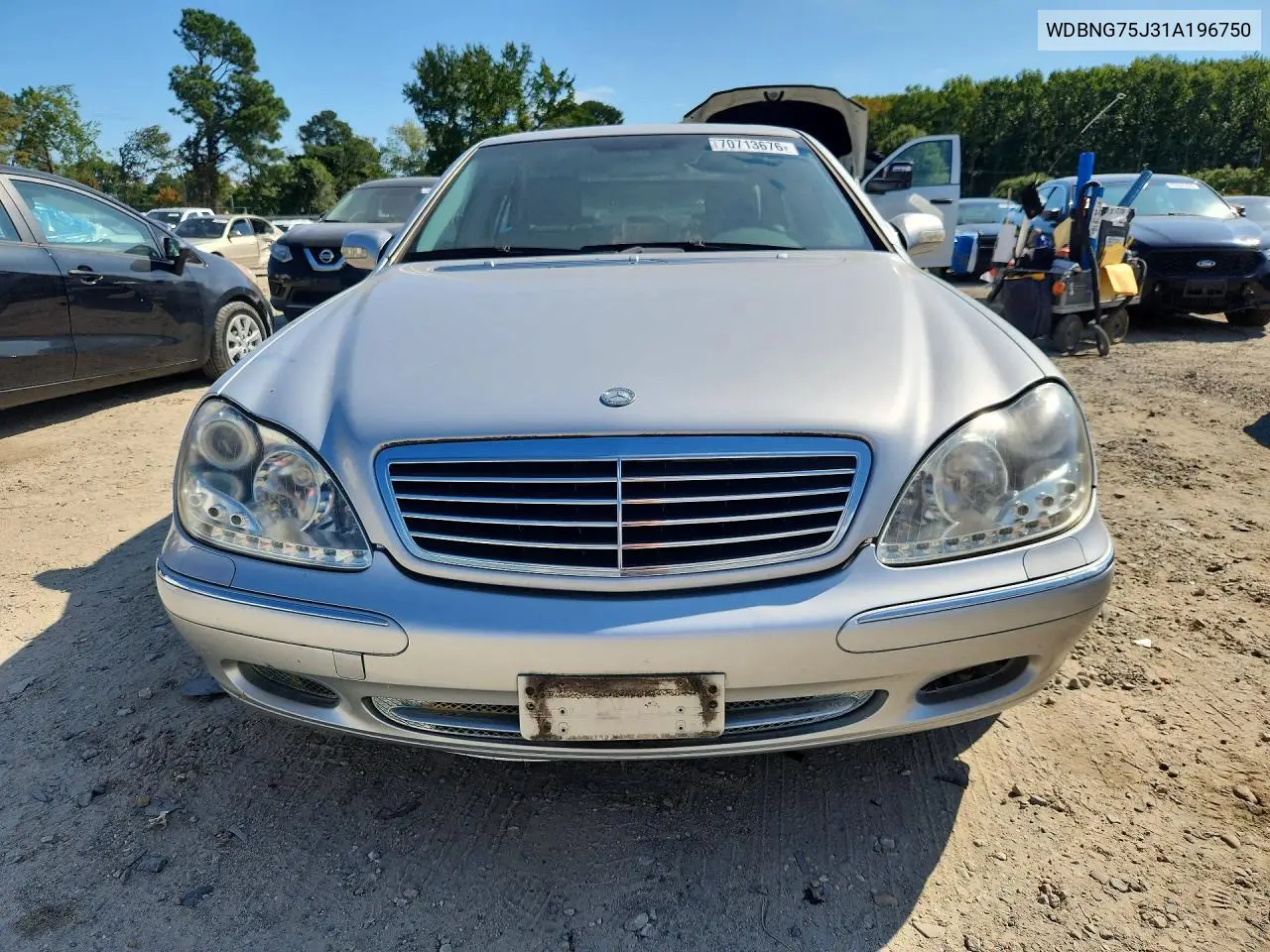 2001 MERCEDES S-KLASSE VIN WDBNG75J31A196750 — фото 5