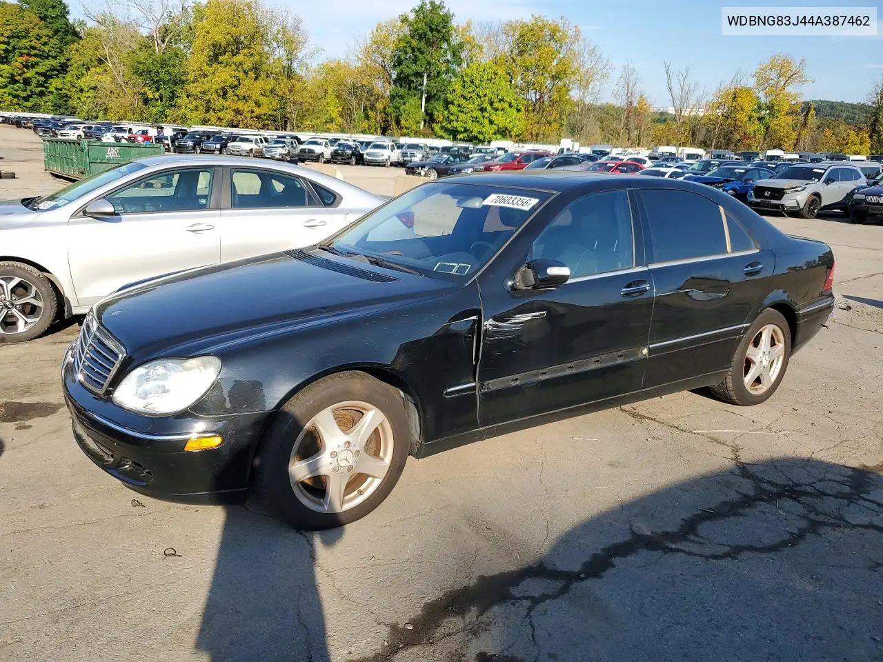 MERCEDES S-KLASSE 2004, VIN WDBNG83J44A387462