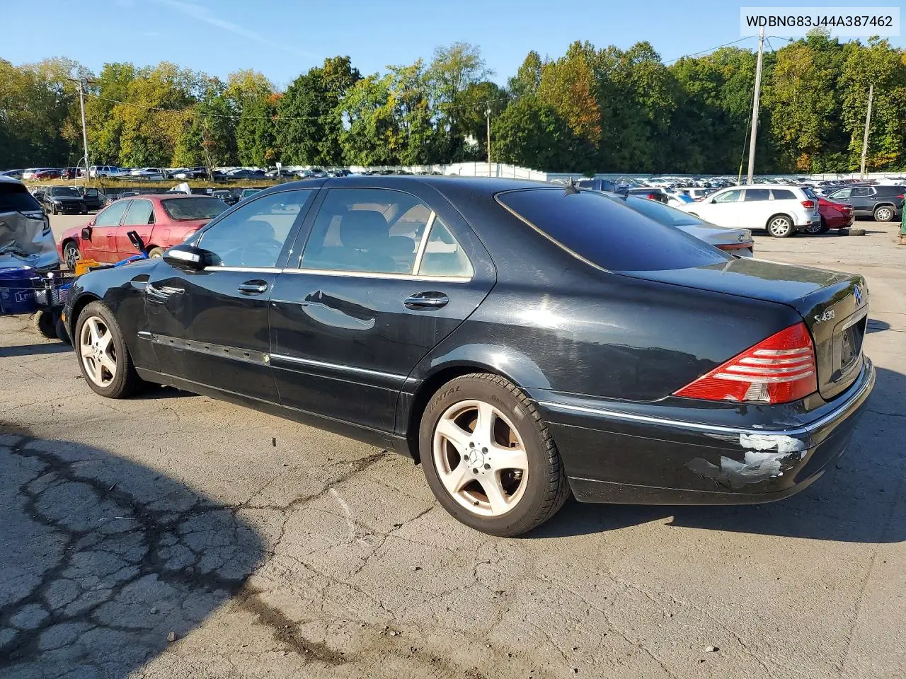 2004 MERCEDES S-KLASSE VIN WDBNG83J44A387462 — фото 2