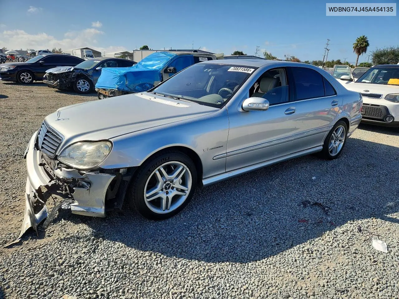 MERCEDES S-KLASSE 2005, VIN WDBNG74J45A454135