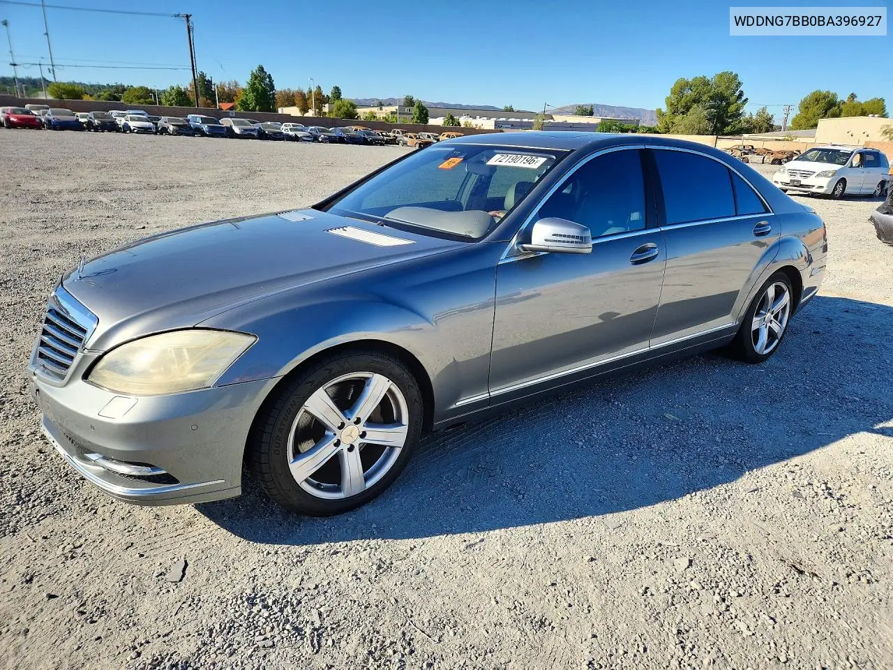 MERCEDES S-KLASSE 2011, VIN WDDNG7BB0BA396927