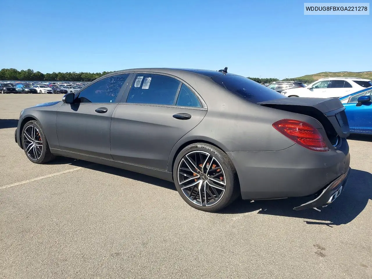2016 MERCEDES S-KLASSE VIN WDDUG8FBXGA221278 — фото 2