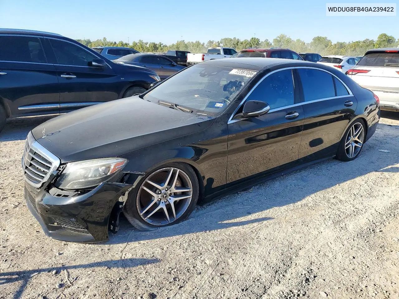 MERCEDES S-KLASSE 2016, VIN WDDUG8FB4GA239422