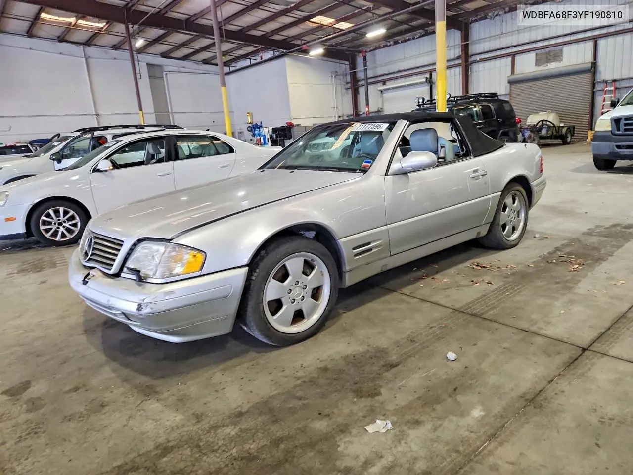 MERCEDES SL-KLASSE 2000, VIN WDBFA68F3YF190810