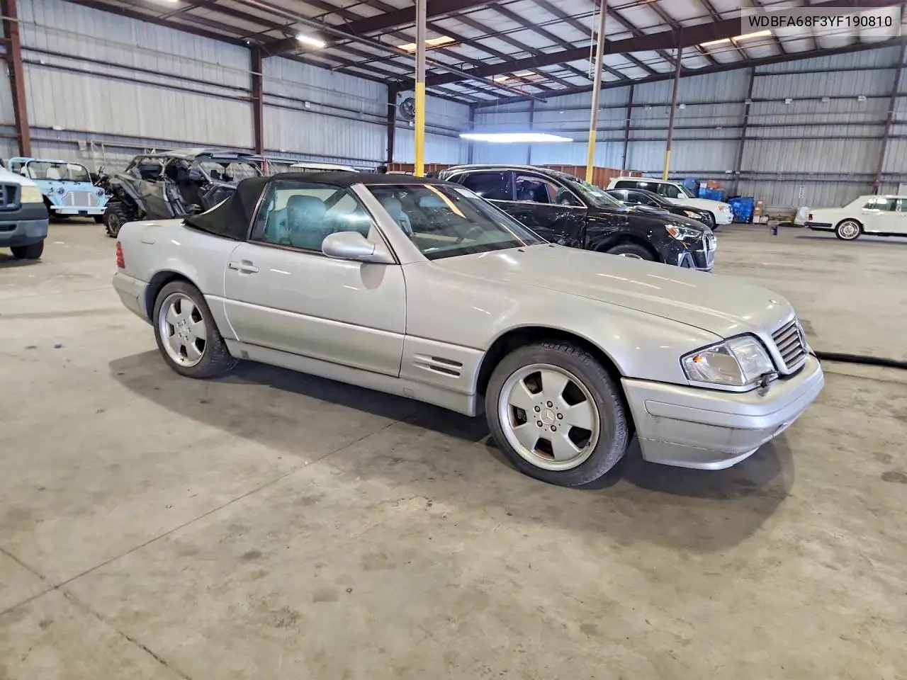 2000 MERCEDES SL-KLASSE VIN WDBFA68F3YF190810 — фото 4