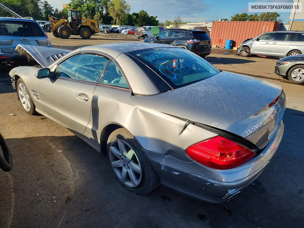 2003 MERCEDES SL-KLASSE VIN WDBSK75F63F060115 — фото 2