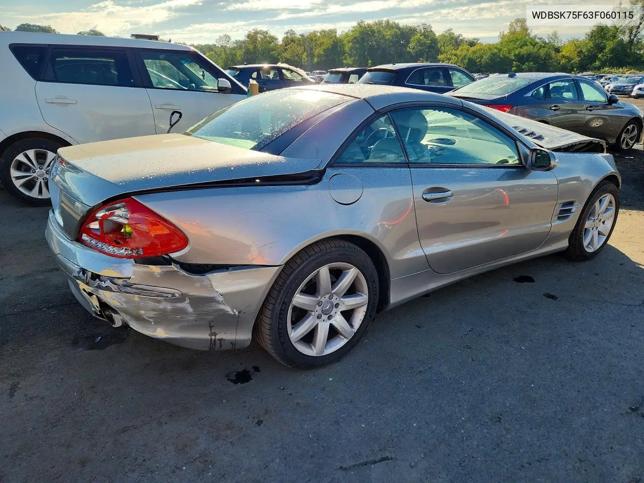 2003 MERCEDES SL-KLASSE VIN WDBSK75F63F060115 — фото 3