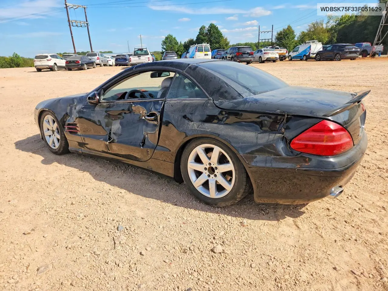 2003 MERCEDES SL-KLASSE VIN WDBSK75F33F051629 — фото 2