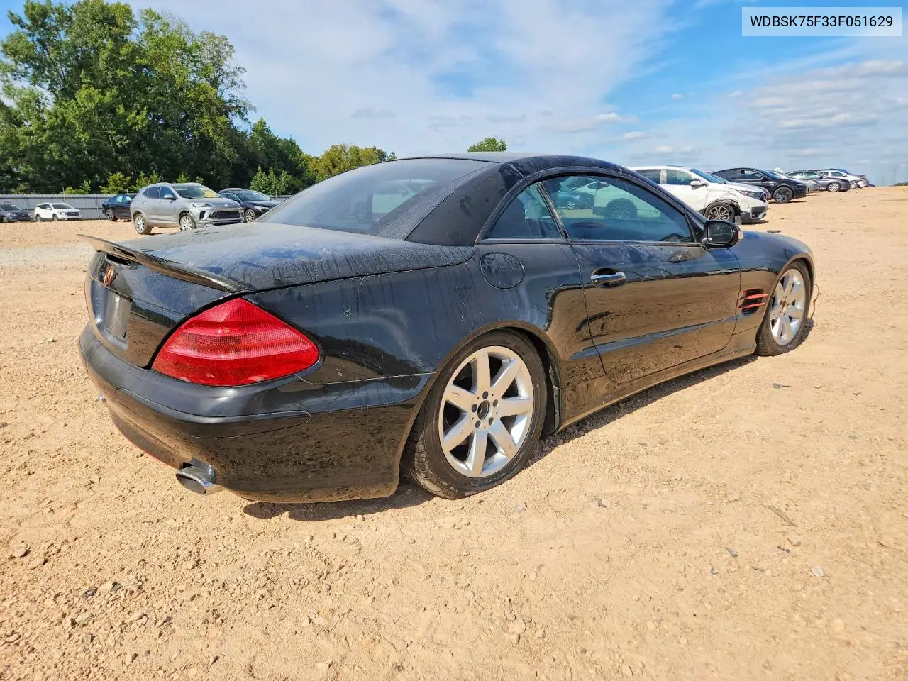 2003 MERCEDES SL-KLASSE VIN WDBSK75F33F051629 — фото 3