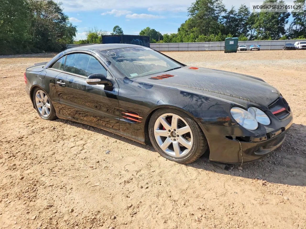 2003 MERCEDES SL-KLASSE VIN WDBSK75F33F051629 — фото 4
