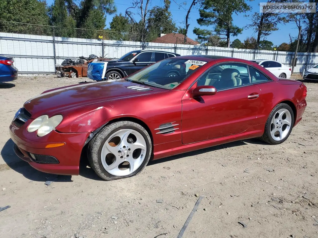 MERCEDES SL-KLASSE 2005, VIN WDBSK75F05F093792