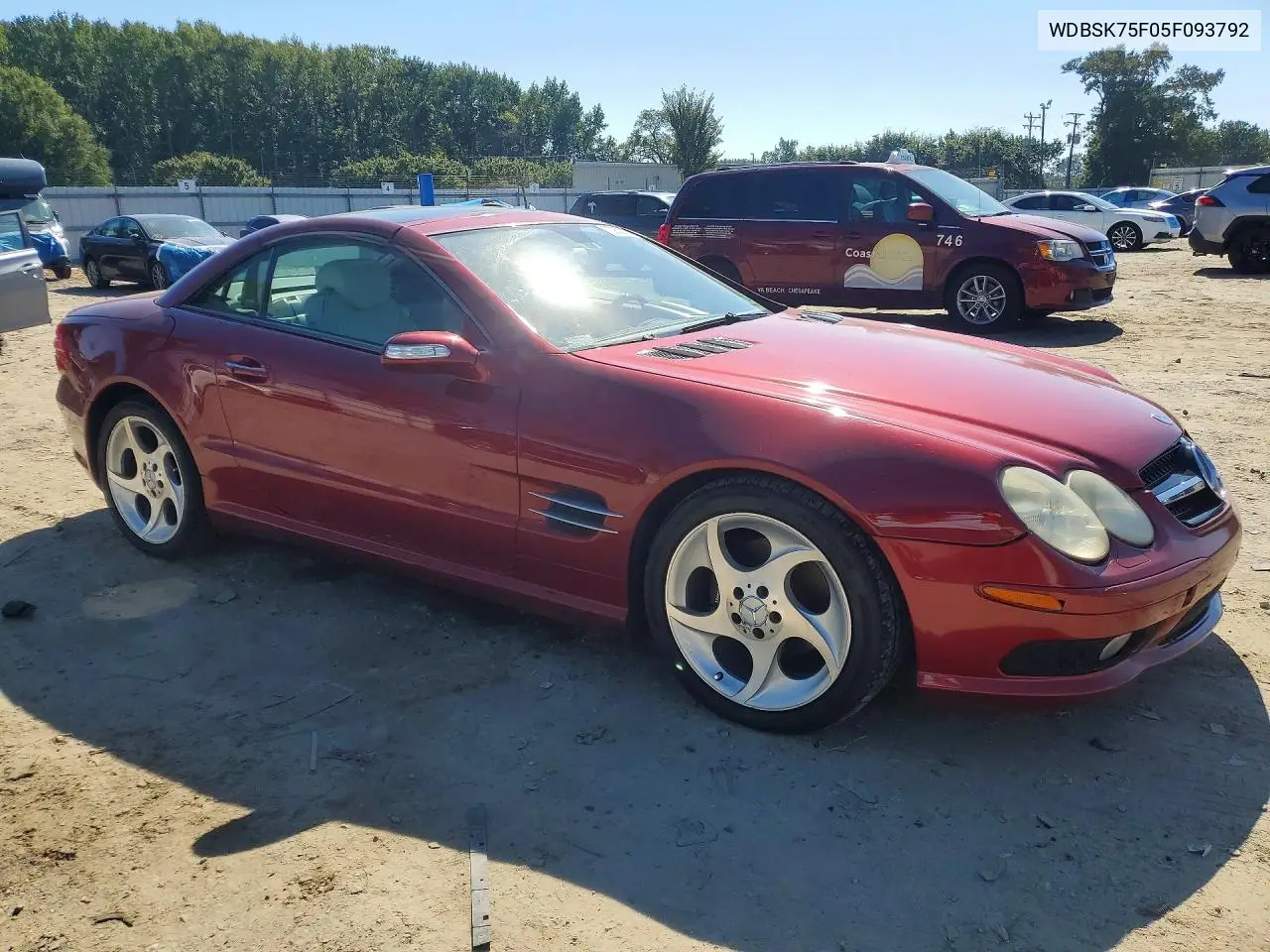 2005 MERCEDES SL-KLASSE VIN WDBSK75F05F093792 — фото 4