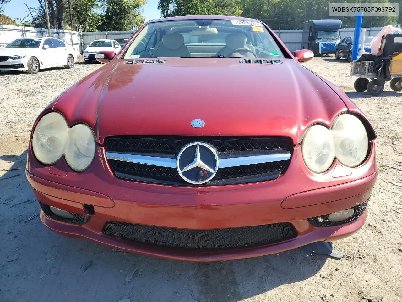 2005 MERCEDES SL-KLASSE VIN WDBSK75F05F093792 — фото 5