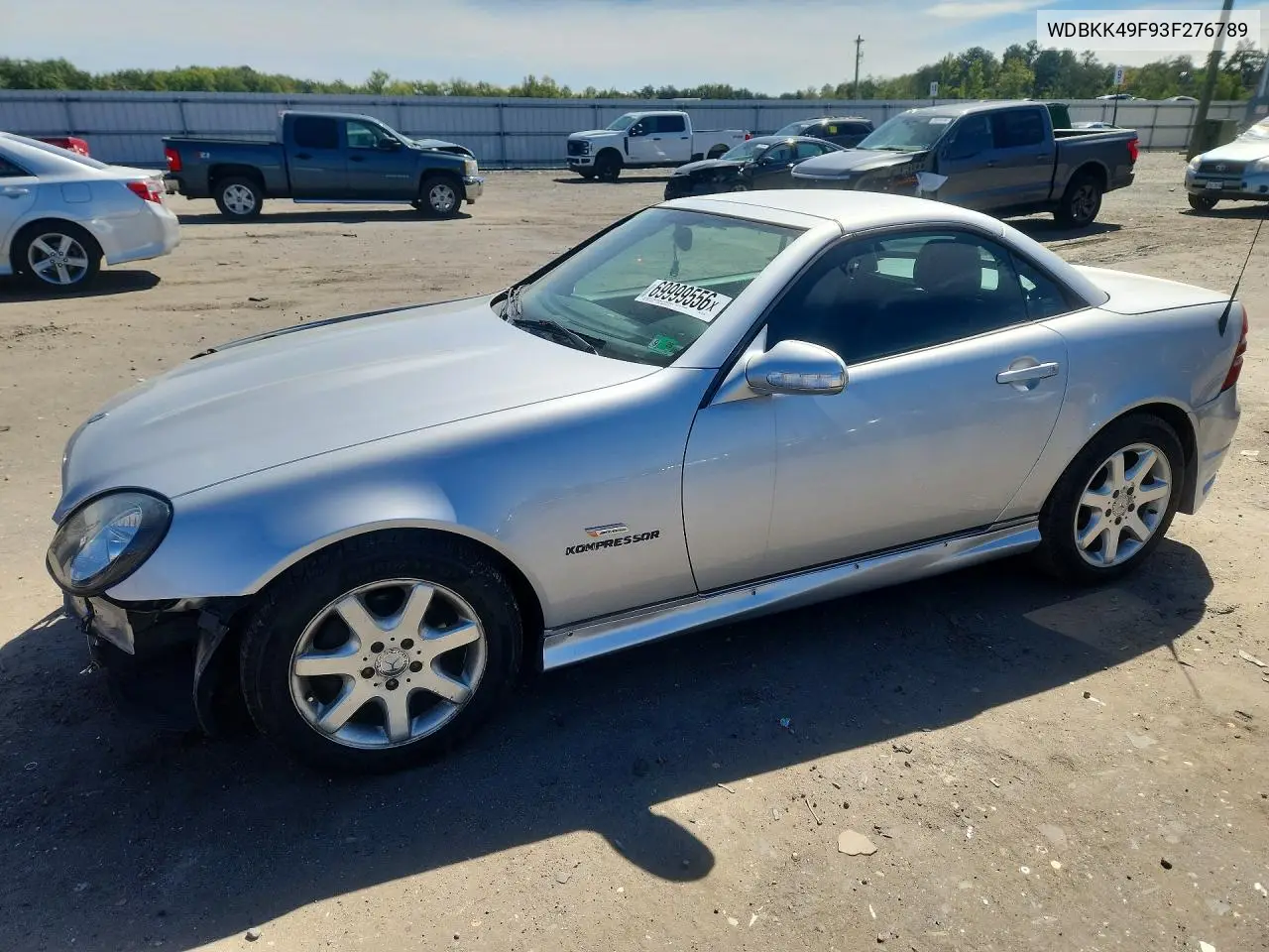 MERCEDES SLK-KLASSE 2003, VIN WDBKK49F93F276789