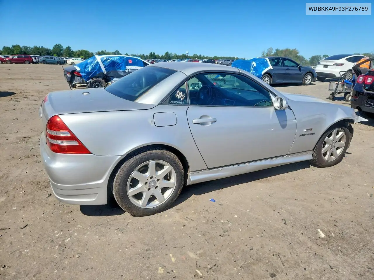 2003 MERCEDES SLK-KLASSE VIN WDBKK49F93F276789 — фото 3