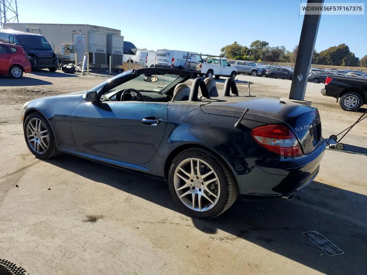 2007 MERCEDES SLK-KLASSE VIN WDBWK56F57F167375 — фото 2