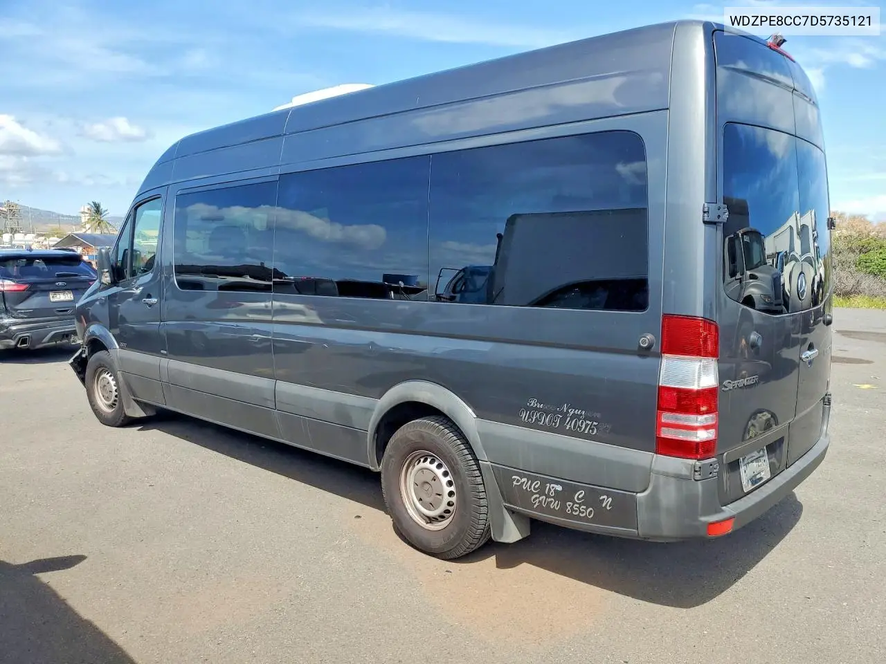 2013 MERCEDES SPRINTER VIN WDZPE8CC7D5735121 — фото 2