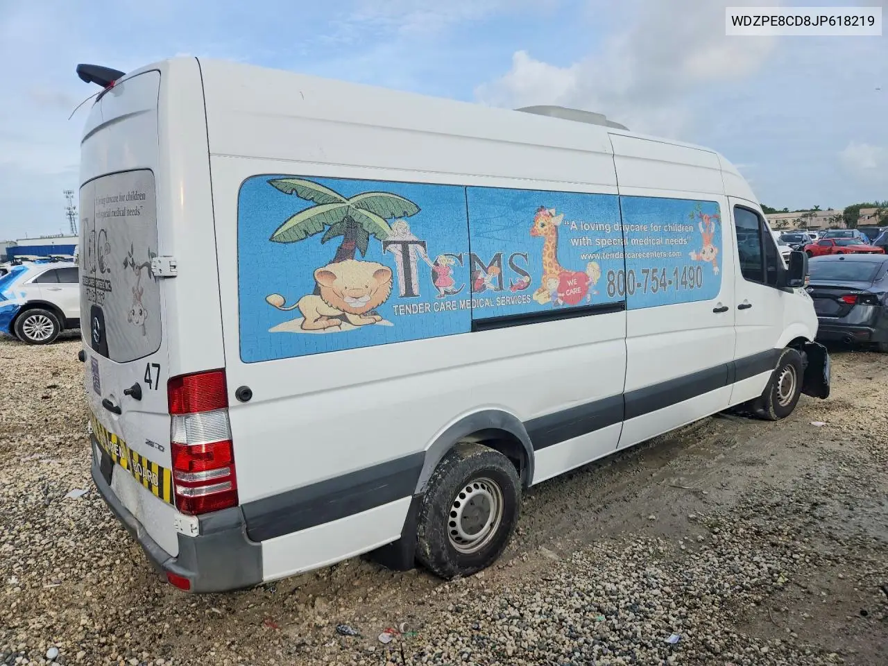 2018 MERCEDES SPRINTER VIN WDZPE8CD8JP618219 — фото 3