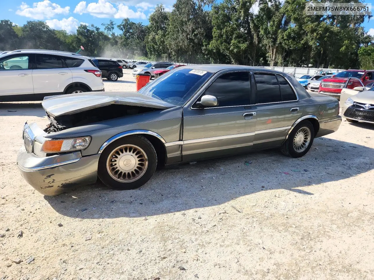 MERCURY GRAND MARQUIS 2000, VIN 2MEFM75W8YX666751