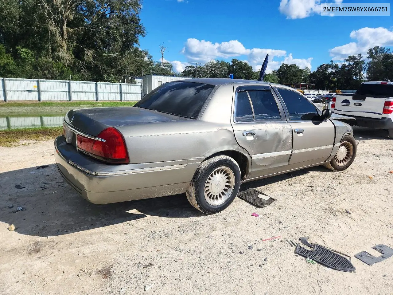 2000 MERCURY GRAND MARQUIS VIN 2MEFM75W8YX666751 — фото 3