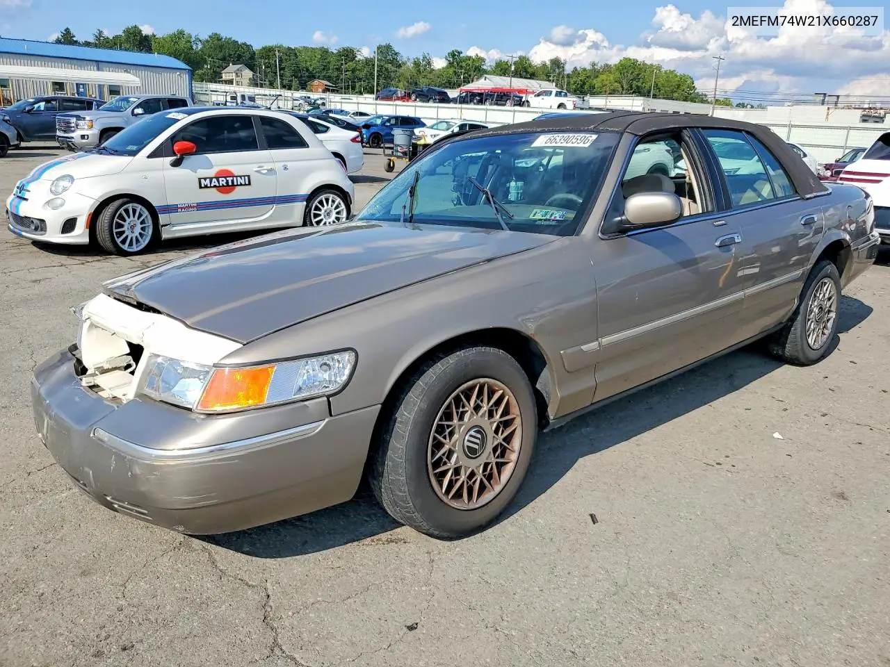 MERCURY GRAND MARQUIS 2001, VIN 2MEFM74W21X660287