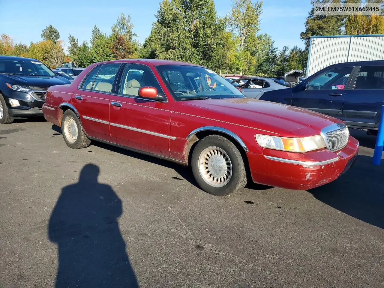 2001 MERCURY GRAND MARQUIS VIN 2MEFM75W61X662445 — фото 4