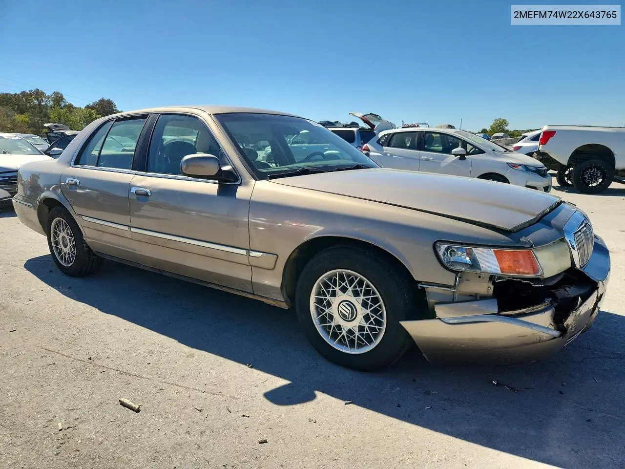 2002 MERCURY GRAND MARQUIS VIN 2MEFM74W22X643765 — фото 4
