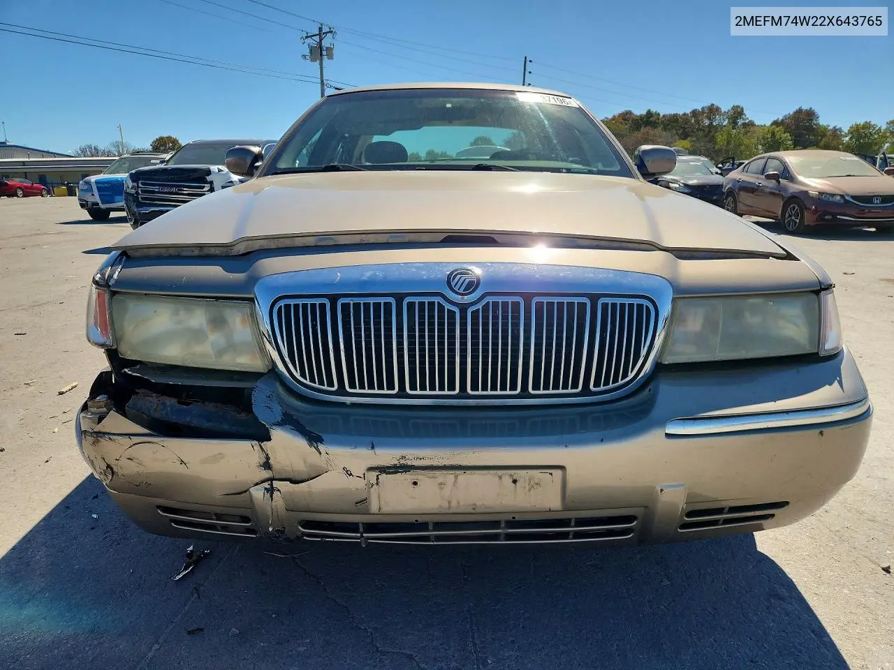 2002 MERCURY GRAND MARQUIS VIN 2MEFM74W22X643765 — фото 5