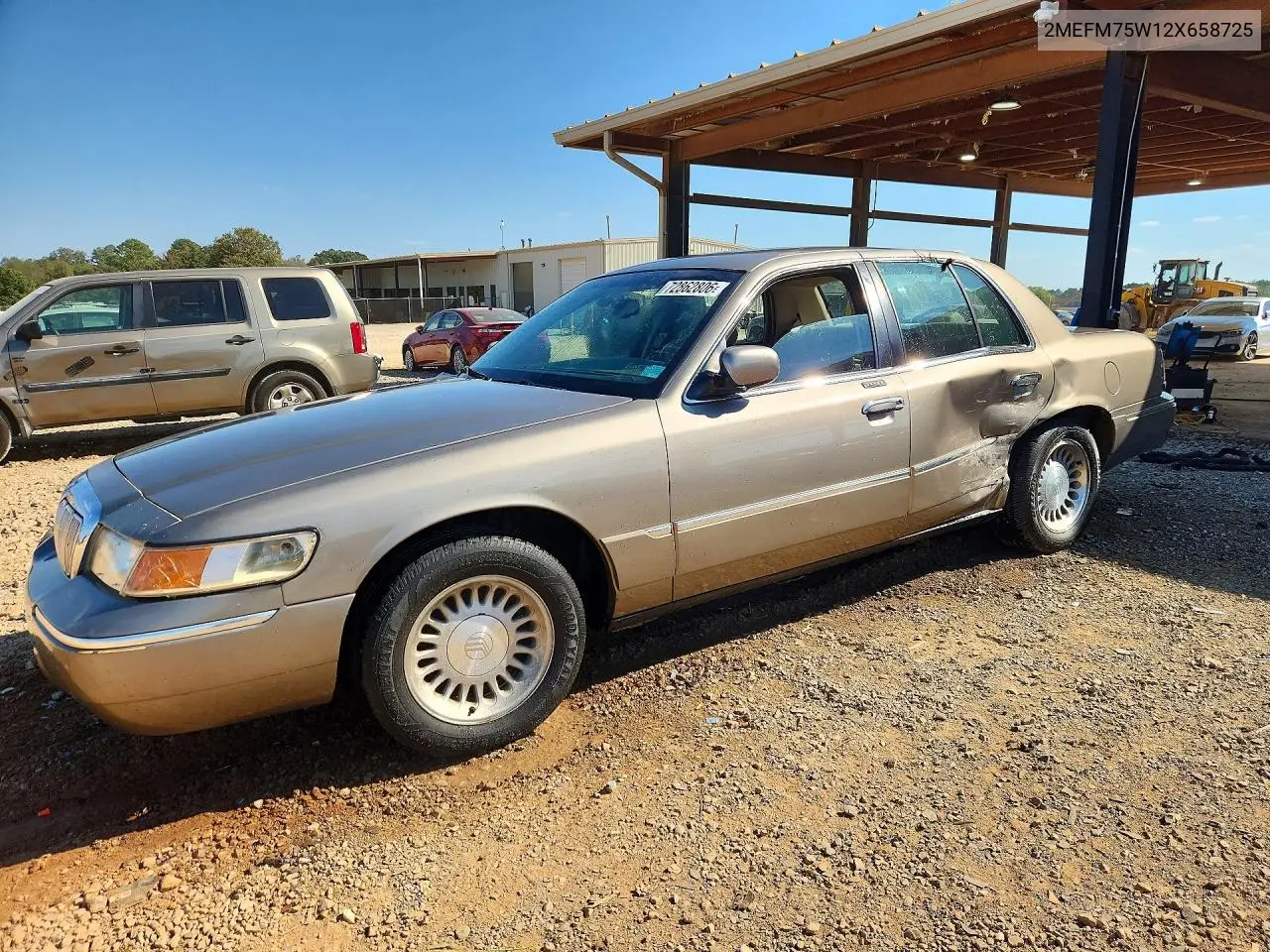 MERCURY GRAND MARQUIS 2002, VIN 2MEFM75W12X658725