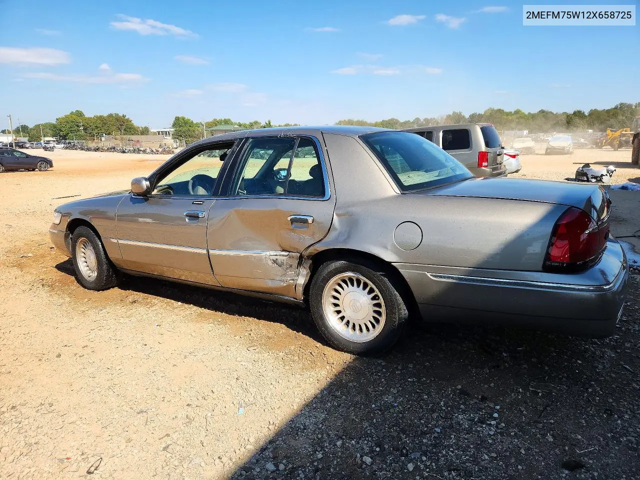 2002 MERCURY GRAND MARQUIS VIN 2MEFM75W12X658725 — фото 2