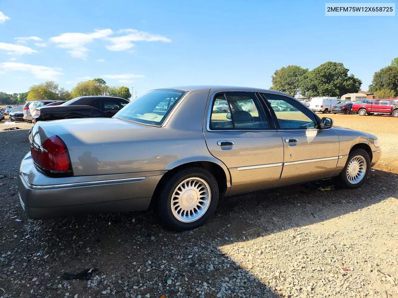 2002 MERCURY GRAND MARQUIS VIN 2MEFM75W12X658725 — фото 3