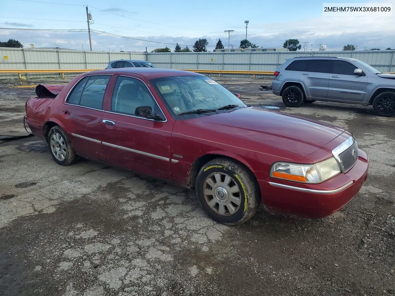 2003 MERCURY GRAND MARQUIS VIN 2MEHM75WX3X681009 — фото 4