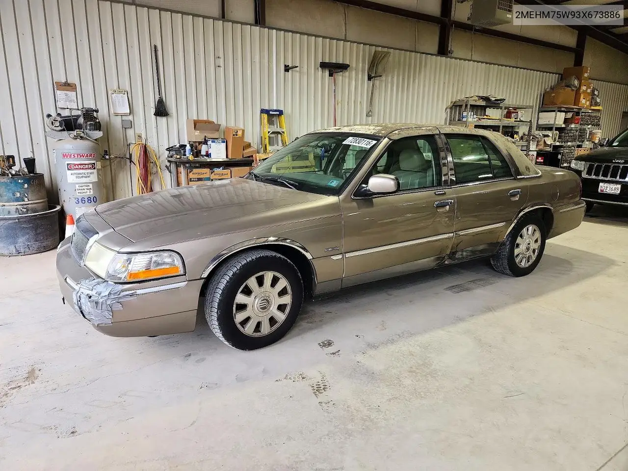 MERCURY GRAND MARQUIS 2003, VIN 2MEHM75W93X673886